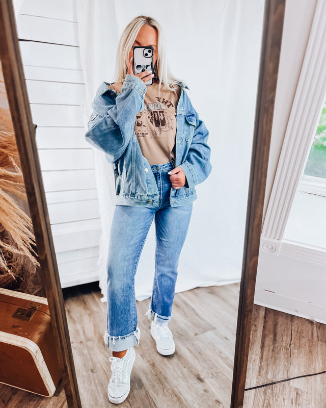 Cosmic Cowboy Cropped Tee [mocha]