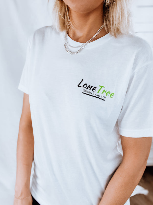 lone tree diamond unisex white tshirt