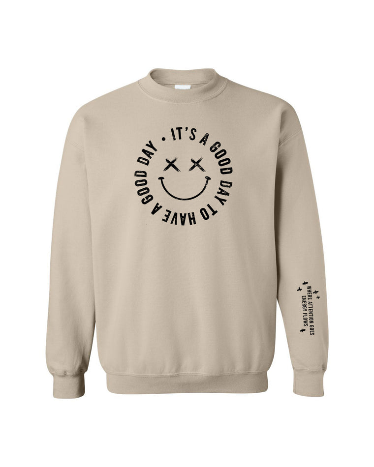 it's a good day sweatshirt [sand & black]