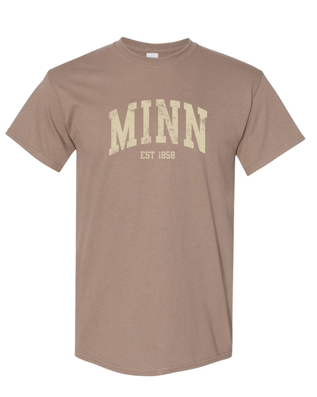 RESTOCKED: MINN Est 1858 Unisex Tee [mocha/cream]