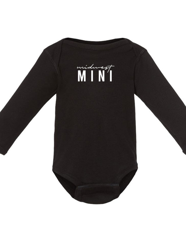 midwest MINI [long sleeve onesie / black]