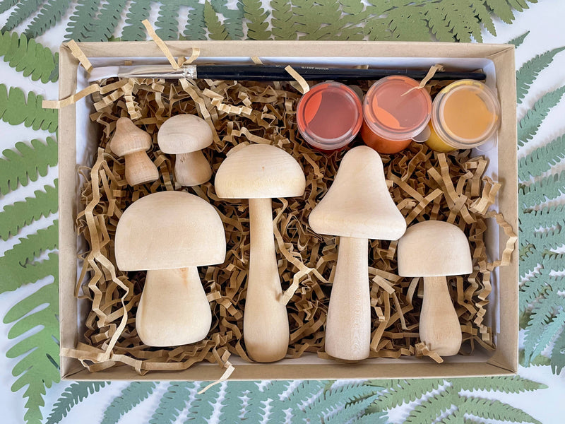 DIY Painted Mushroom Kit- earthy