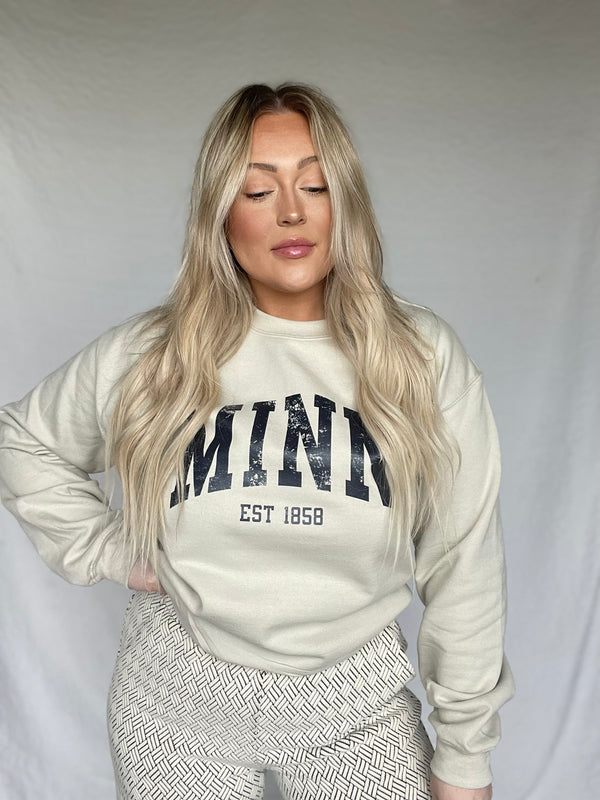 MINN Est 1858 unisex sweatshirt [sand & blk]