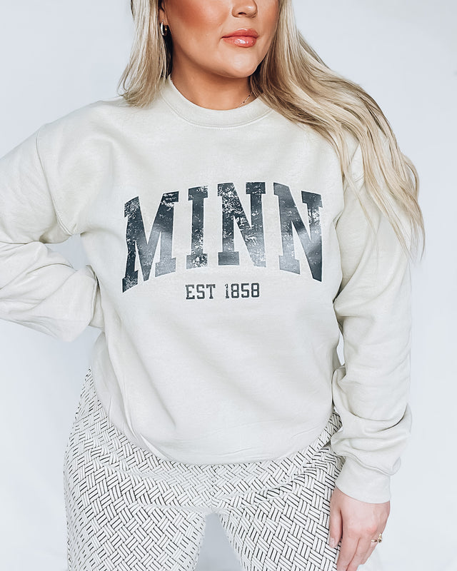 MINN Est 1858 unisex sweatshirt [sand & blk]