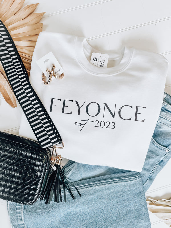 Feyonce Crewneck [white/black]