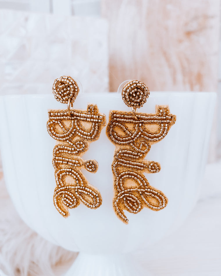 BRIDE beaded earrings
