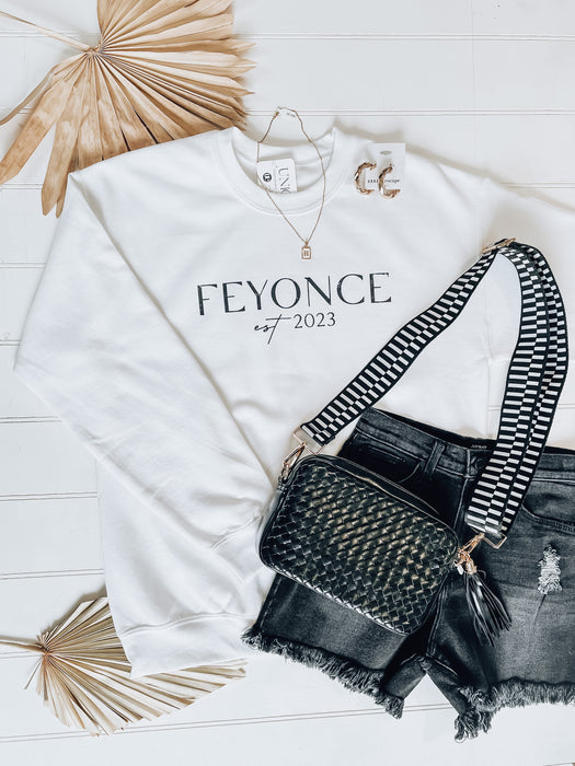 Feyonce Crewneck [white/black]