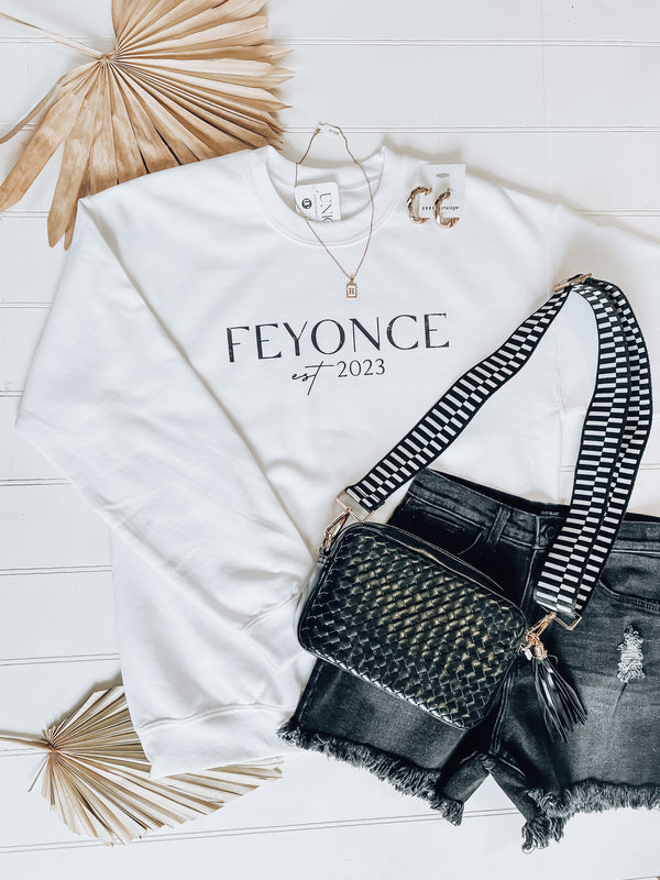 Feyonce Crewneck [white/black]