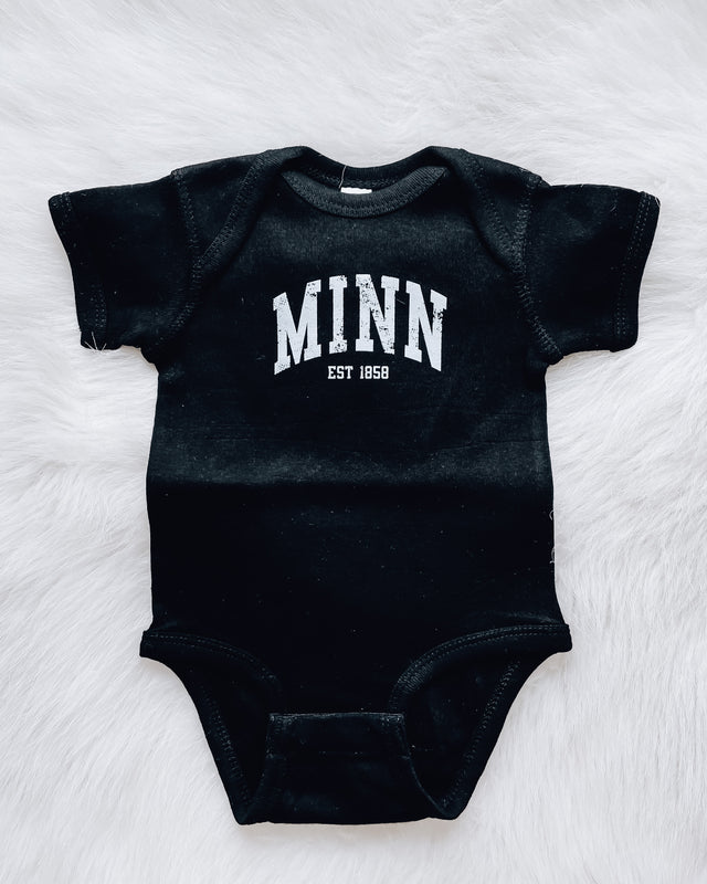 MINN EST 1858 onesie [black]