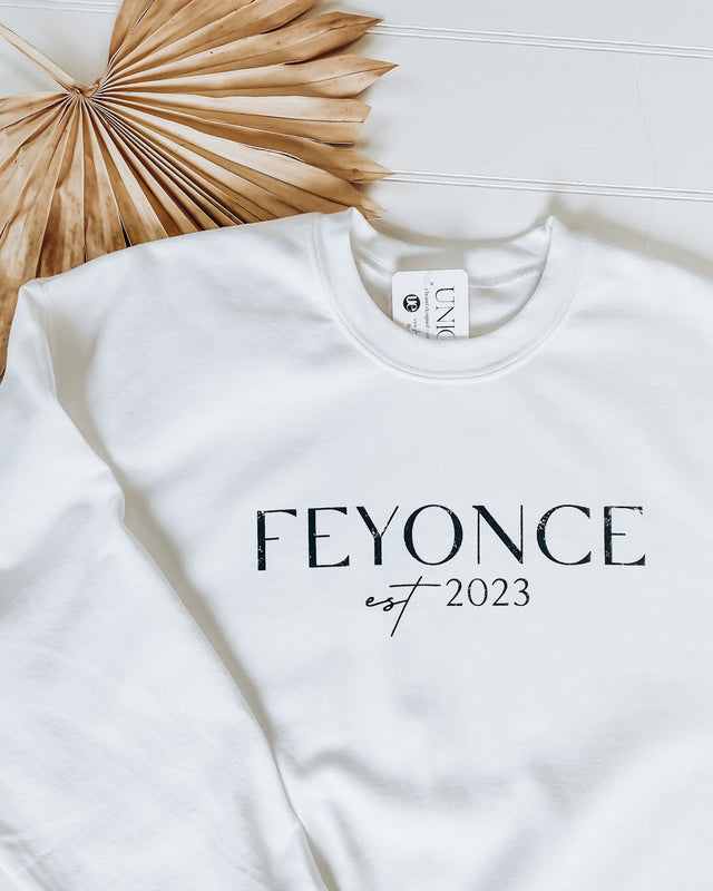 Feyonce Crewneck [white/black]
