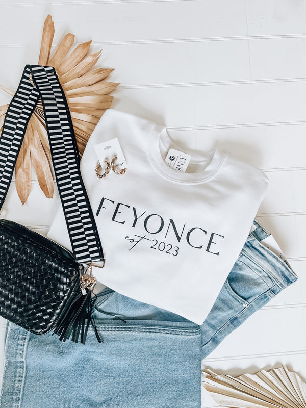 Feyonce Crewneck [white/black]