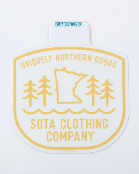 Sota Uniquely Northern Sticker [gold + white]