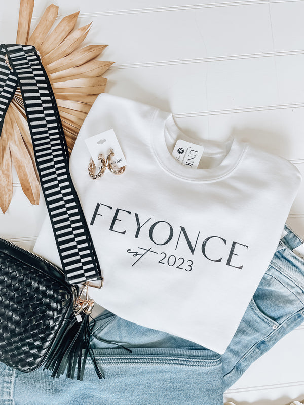 Feyonce Crewneck [white/black]