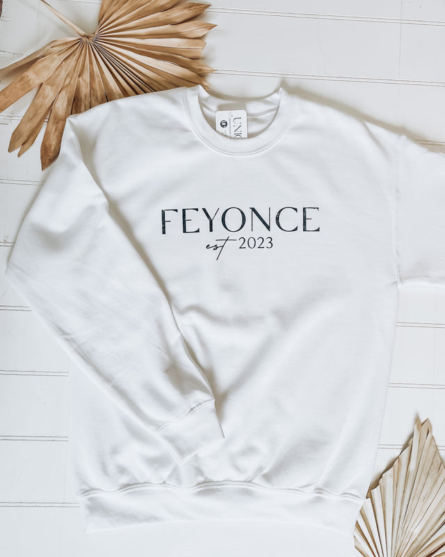 Feyonce Crewneck [white/black]