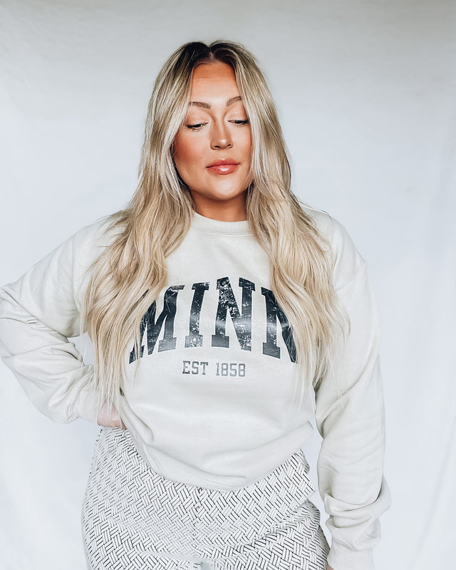 MINN Est 1858 unisex sweatshirt [sand & blk]